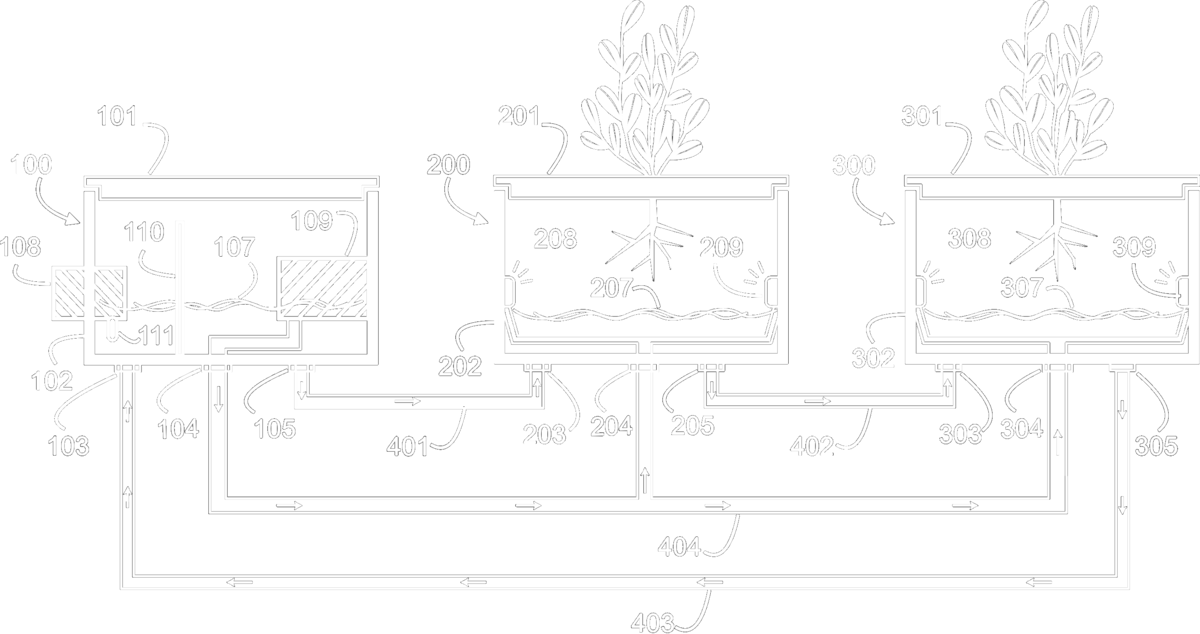Patent drawing: the temperature-controlled modular aeroponic system